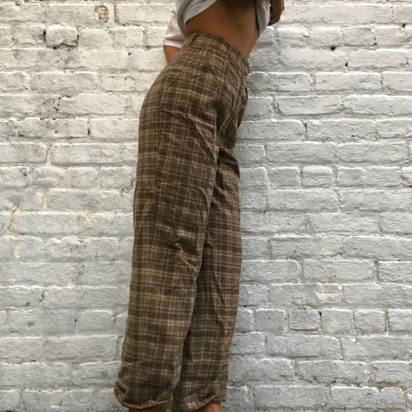 Plaid Vintage Wool Trousers - Picture 4 of 6
